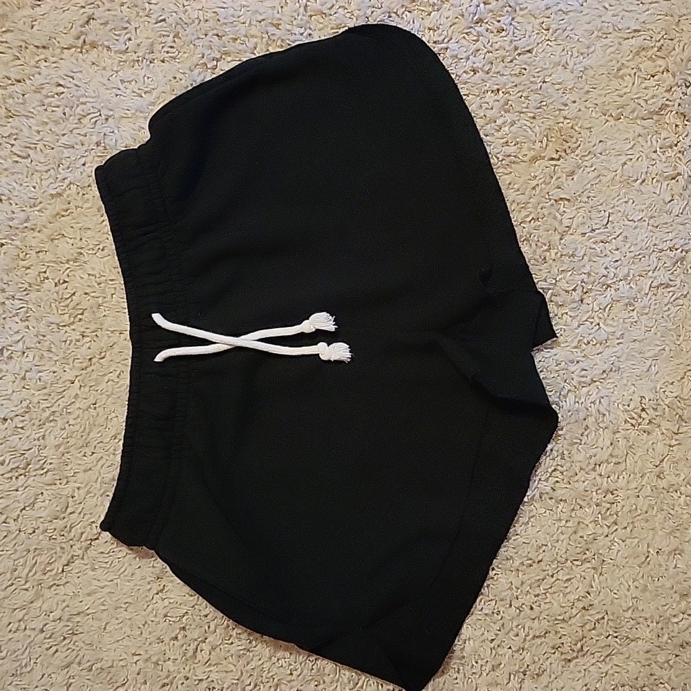 Cozy Soft Black Shorts with ties & pockets. Size M